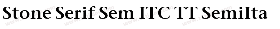 Stone Serif Sem ITC TT SemiIta字体转换